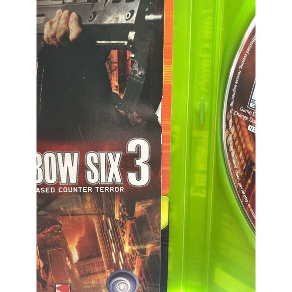 Rainbow Six 3 Microsoft Xbox 2003 Black Label CIB Used TESTED & WORKING - Picture 4 of 6